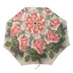 Vintage Clip Vintage Pink Folding Umbrella