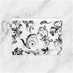 Floral Decorative Canvas Cosmetic Bag (Medium)