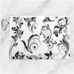 Floral Decorative Canvas Cosmetic Bag (XL)
