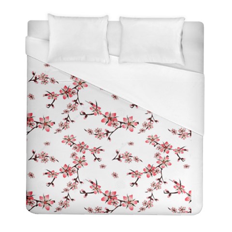 Cherry Blossom on white background Duvet Cover (Full/ Double Size) from DESIGN GIFT SHOP