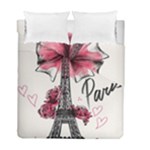 Paris And Bow Duvet Cover Double Side (Full/ Double Size)