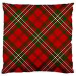 Red and Green Cross tartan Large Cushion Case (Two Sides)