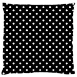 Black and White Polka Dot Large Cushion Case (One Side)