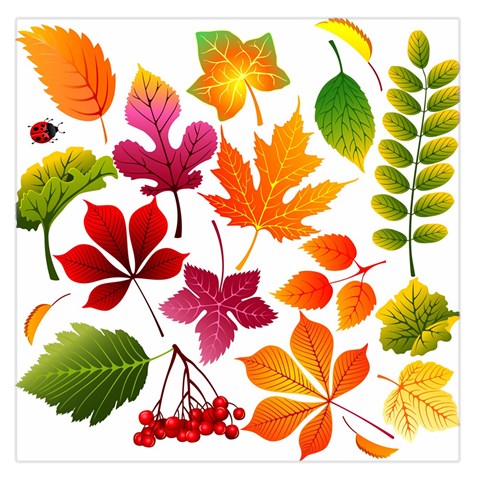 Autumn Leaves2 Large Satin Scarf (Square) from DESIGN GIFT SHOP Front