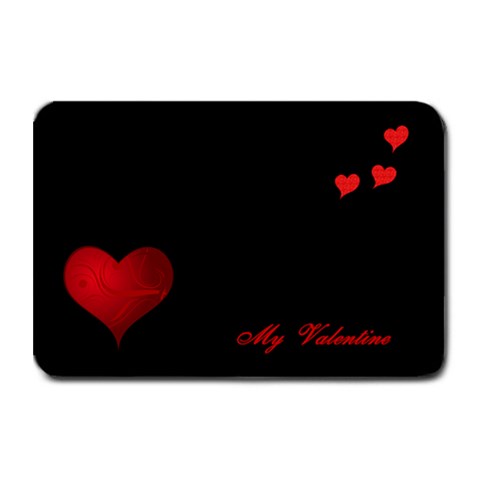 My Valentine Black And Red Plate Mat from DESIGN GIFT SHOP 18 x12  Plate Mat