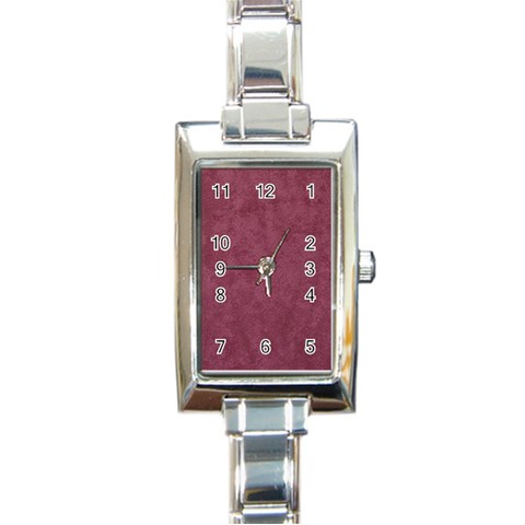 Dusky Rose Rectangle Italian Charm Watch from DESIGN GIFT SHOP Front