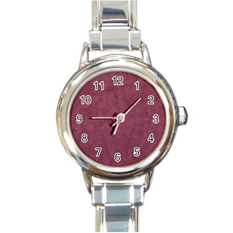 Dusky Rose Round Italian Charm Watch from DESIGN GIFT SHOP Front