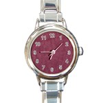 Dusky Rose Round Italian Charm Watch