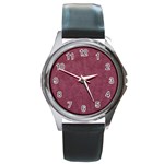 Dusky Rose Round Metal Watch