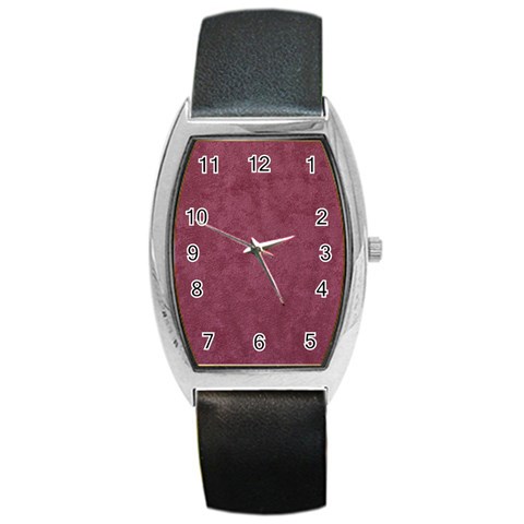 Dusky Rose Barrel Style Metal Watch from DESIGN GIFT SHOP Front