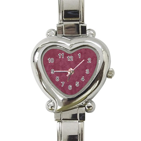 Dusky Rose Heart Italian Charm Watch from DESIGN GIFT SHOP Front