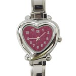 Dusky Rose Heart Italian Charm Watch