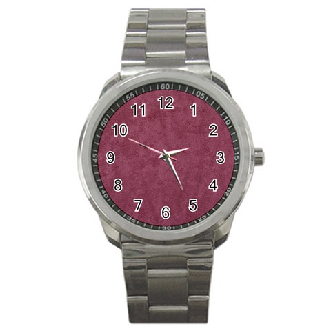 Dusky Rose Sport Metal Watch from DESIGN GIFT SHOP Front