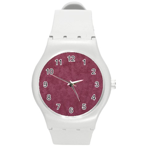Dusky Rose Round Plastic Sport Watch (M) from DESIGN GIFT SHOP Front
