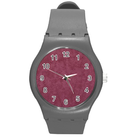 Dusky Rose Round Plastic Sport Watch (M) from DESIGN GIFT SHOP Front