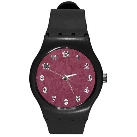 Dusky Rose Round Plastic Sport Watch (M) from DESIGN GIFT SHOP Front