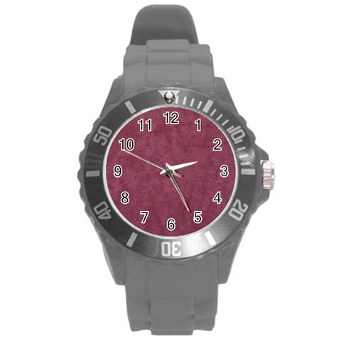 Dusky Rose Round Plastic Sport Watch (L) from DESIGN GIFT SHOP Front