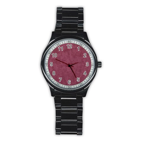 Dusky Rose Stainless Steel Round Watch from DESIGN GIFT SHOP Front