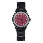 Dusky Rose Stainless Steel Round Watch