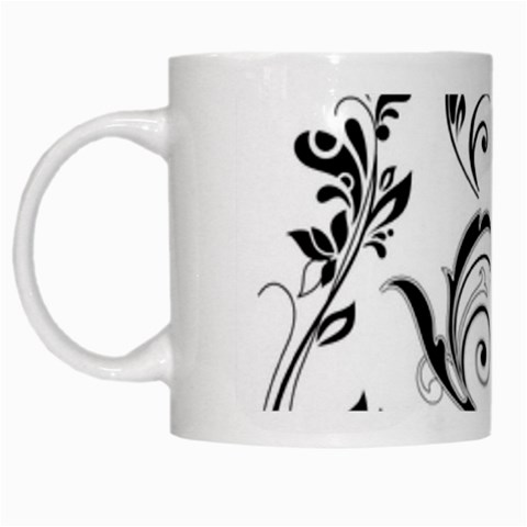 Floral Decorative White Mug from DESIGN GIFT SHOP Left