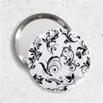 Floral Decorative 2.25  Handbag Mirror