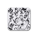 Floral Decorative Rubber Coaster (Square)