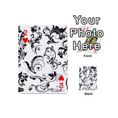 Floral Decorative Playing Cards 54 (Mini) from DESIGN GIFT SHOP Front - Heart2