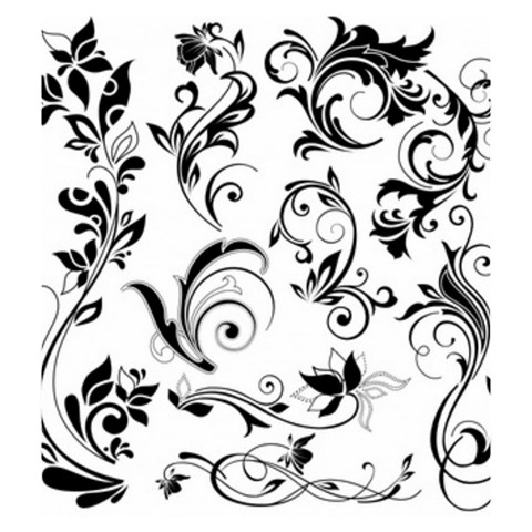 Floral Decorative Drawstring Pouch (Medium) from DESIGN GIFT SHOP Front