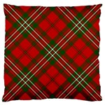 Red and Green Cross tartan Large Cushion Case (Two Sides)