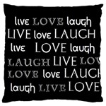 Live Love Laugh Large Cushion Case (Two Sides)