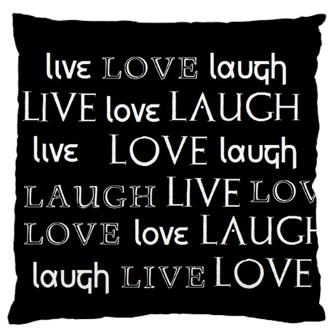 Live Love Laugh Large Cushion Case (Two Sides) from DESIGN GIFT SHOP Back
