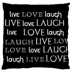 Live Love Laugh Large Cushion Case (Two Sides) from DESIGN GIFT SHOP Back