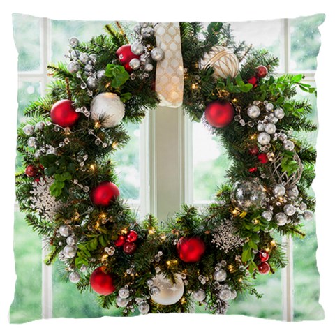Christmas wreath Large Cushion Case (One Side) from DESIGN GIFT SHOP Front