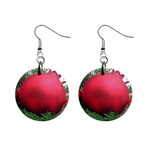 Christmas Bauble 1  Button Earrings