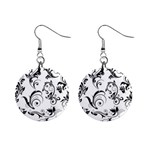 Floral Decorative 1  Button Earrings