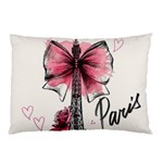 Paris and Bow Pillow Case (Two Sides)