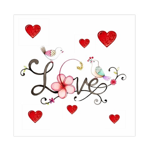 White, Love and hearts, large Duvet Cover (Full/ Double Size) from DESIGN GIFT SHOP Front