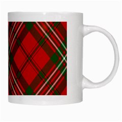 Red tartan Christmas Mug White Mug from DESIGN GIFT SHOP Right