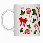 Christmas Candy Canes And Bows White Mug