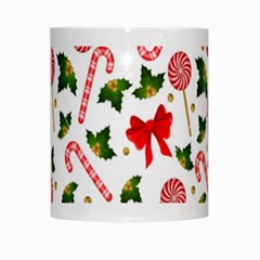 Christmas Candy Canes And Bows White Mug from DESIGN GIFT SHOP Center