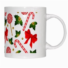 Christmas Candy Canes And Bows White Mug from DESIGN GIFT SHOP Right