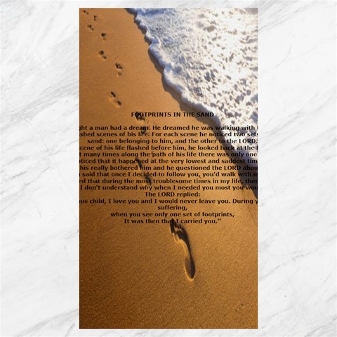 Footprints In The Sand Canvas 40  x 72  from DESIGN GIFT SHOP 39.28 x69.23  Canvas - 1