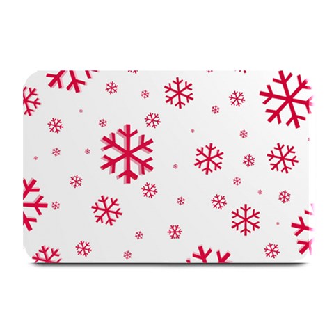 Red Snowflakes Plate Mat from DESIGN GIFT SHOP 18 x12  Plate Mat